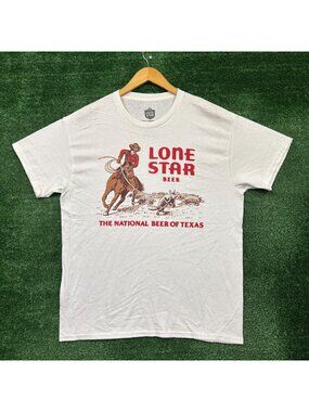 Lone Star Beer The National Beer of Texas T-Shirt Size Large